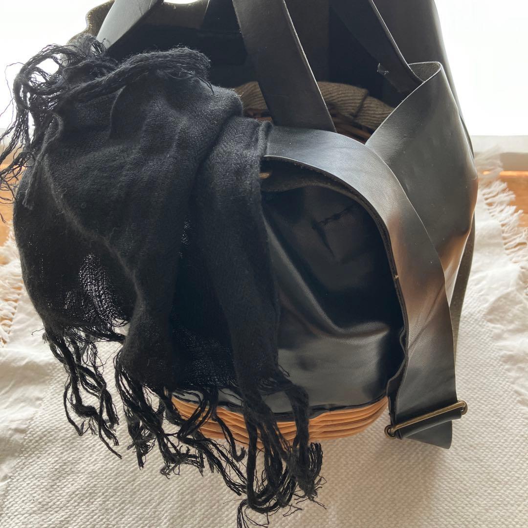 eb・a・gos エバゴス レザーカゴbag ショルダー付き