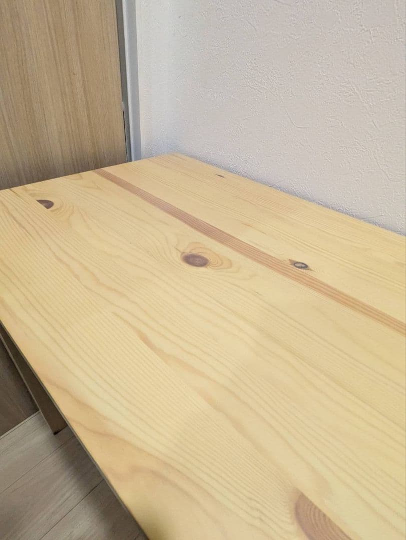 岐阜愛知引取☑️山善天然木パイン材折り畳み机テーブル折りたたみ木製