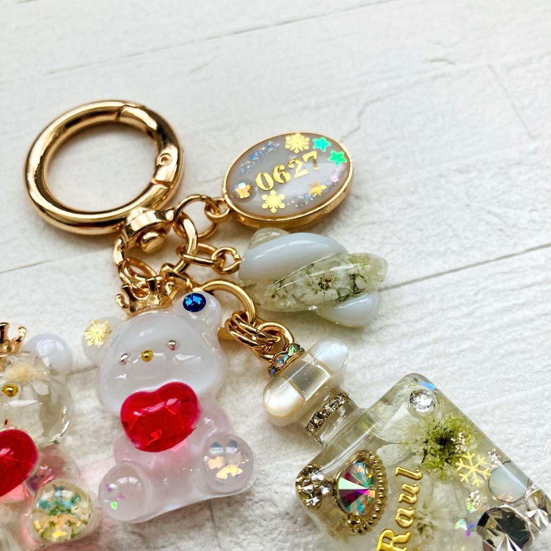 タカママページ　Man名入れレジンキーホルダーバッグチャーム