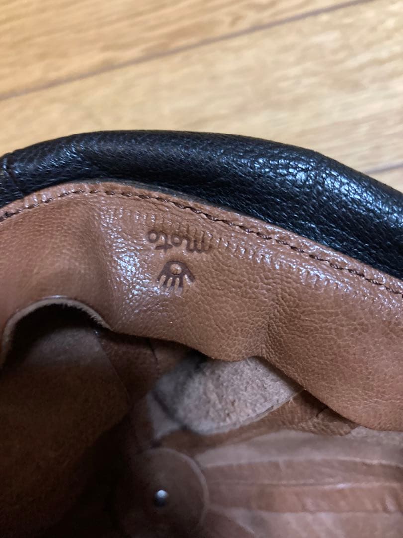 MOTO CP5クラフツマンキャップ ゴート茶芯手染め仕上げ ブラック