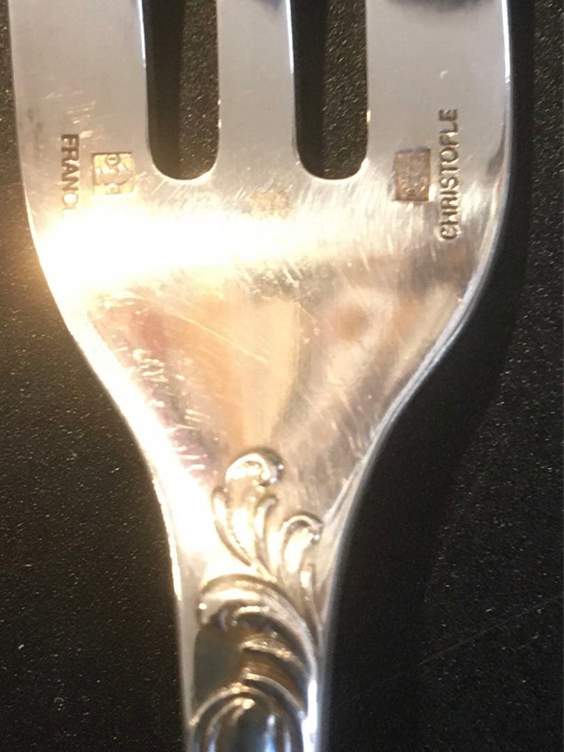 3本クリストフル⭐️マルリーケーキフォーク