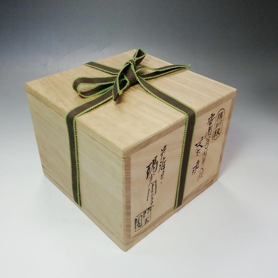 Ｓ６３６　茶碗　『安南写七賢人絵』『陽炎園　膳所焼』　共箱　抹茶碗　茶道具