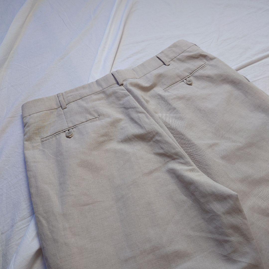 【90～00s】perry ellis コットンリネンパンツ 古着 ワイド