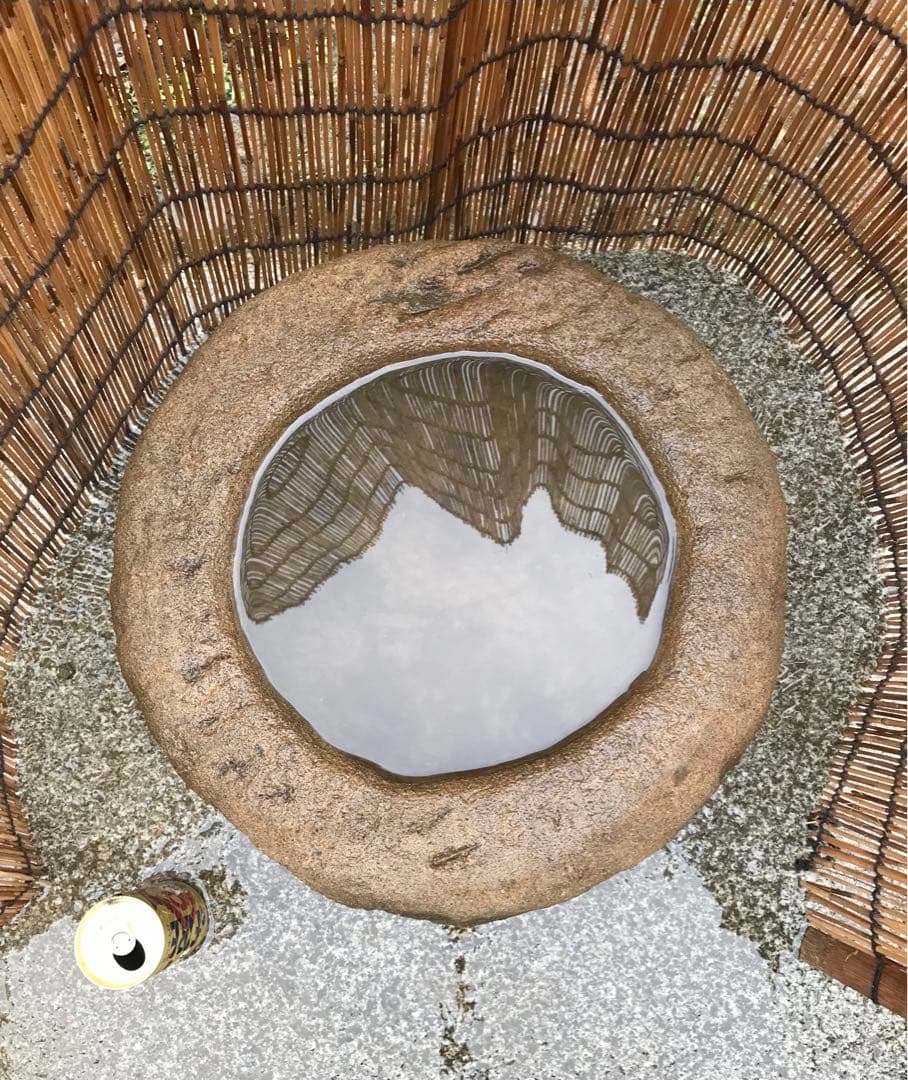 【天然石・水鉢・蹲・庭石・庭園材料・茶庭】オブジェ箱庭苔石造園バードバス向鉢苔玉