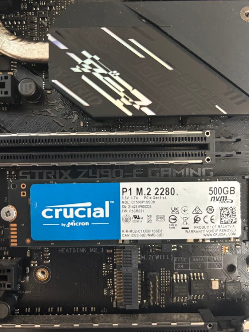 ROG STRIX Z490-E GAMINGマザーボード 500gbSSD