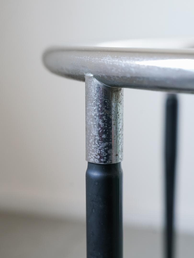 ヴィンテージ　ラウンド ガラステーブル 古道具 ミッドセンチュリー モダン