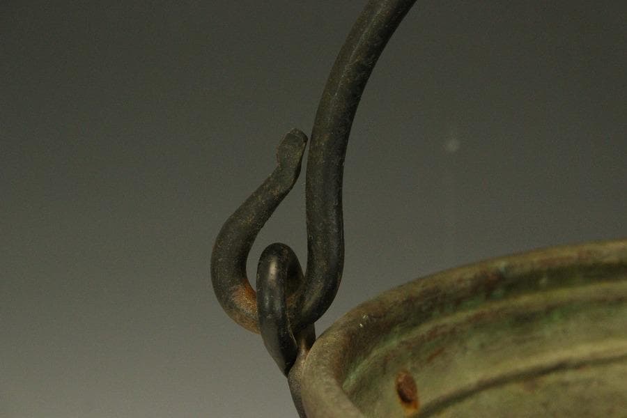 アンティーク ブロンズ バケツ 銅製(メ1064)