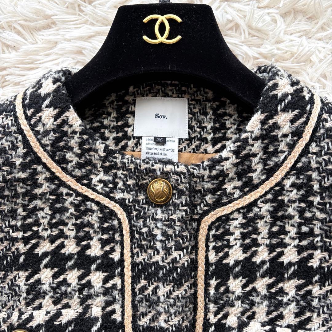 【美品✨】Sov. ダブルスタンダードクロージング ツイードジャケット 36