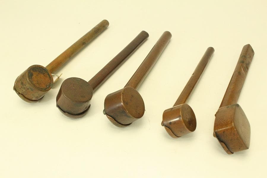 古銅 矢立 文房具 筆筒 十六個 まとめて(A564)