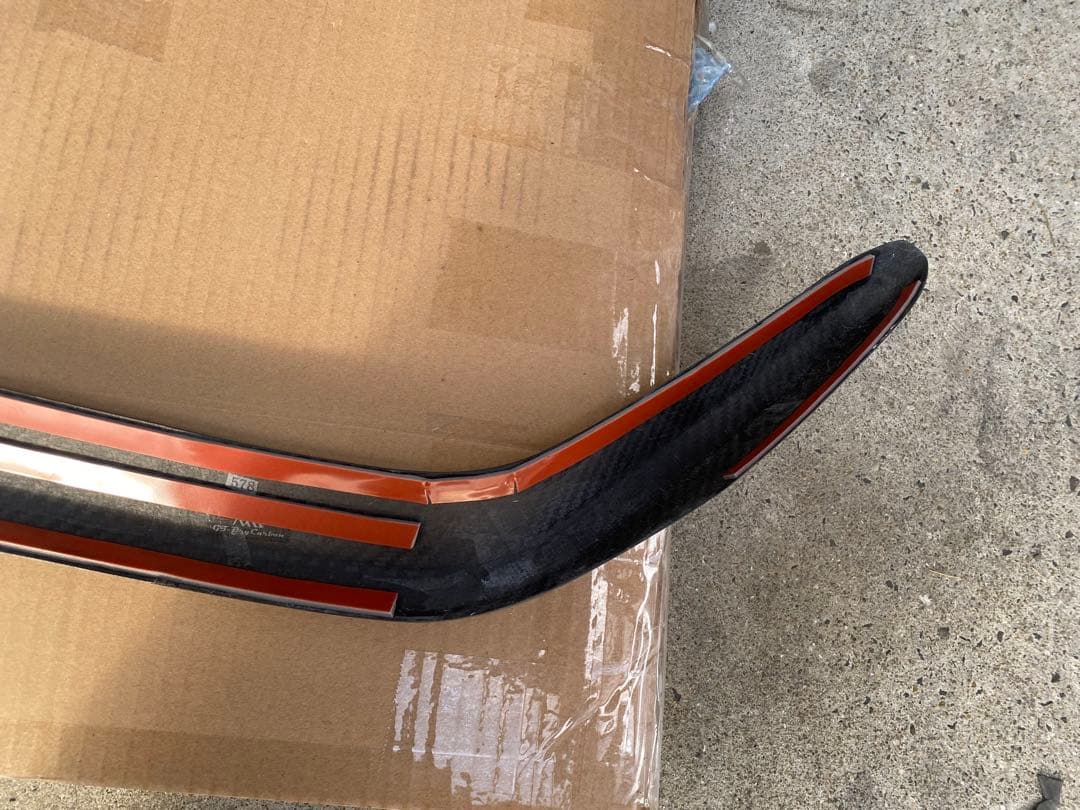 v37スカイライン 400R など後期用　新品未使用カーボンフロントグリルカバー