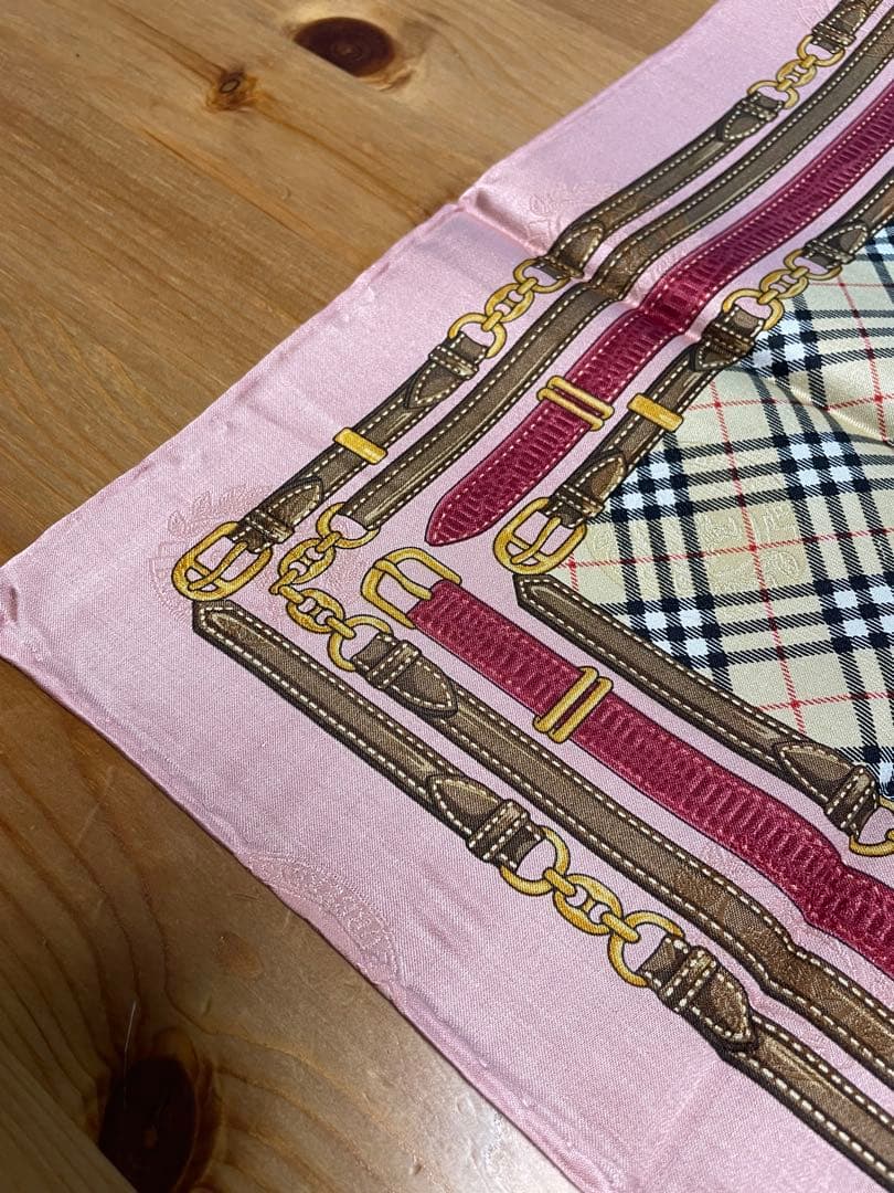 s*y様 シルク&コットンBurberry チェック柄ハンカチーフ4枚セット