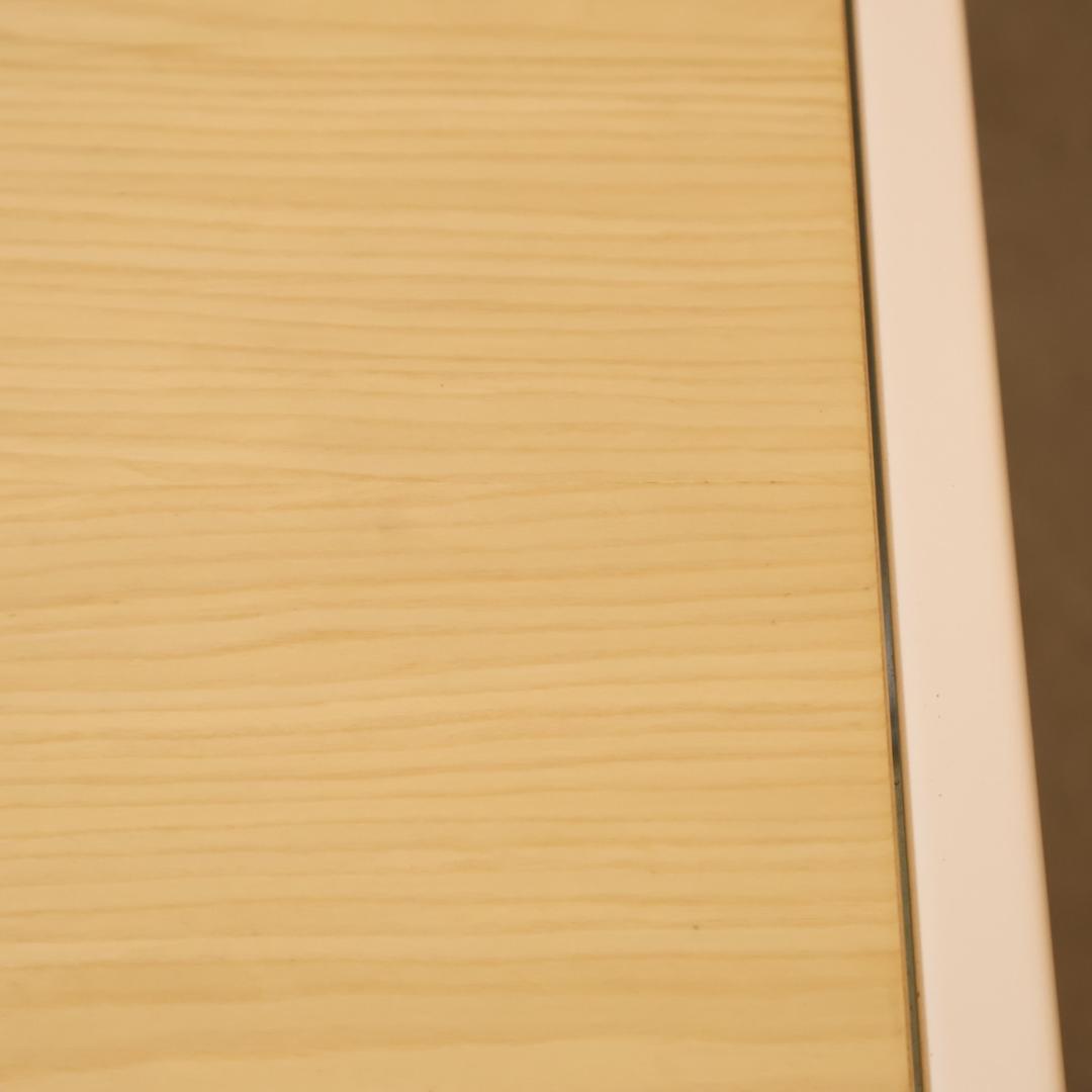 無印良品 MUJI スチール メープル材 3段ユニットシェルフ パネル付 飾り棚