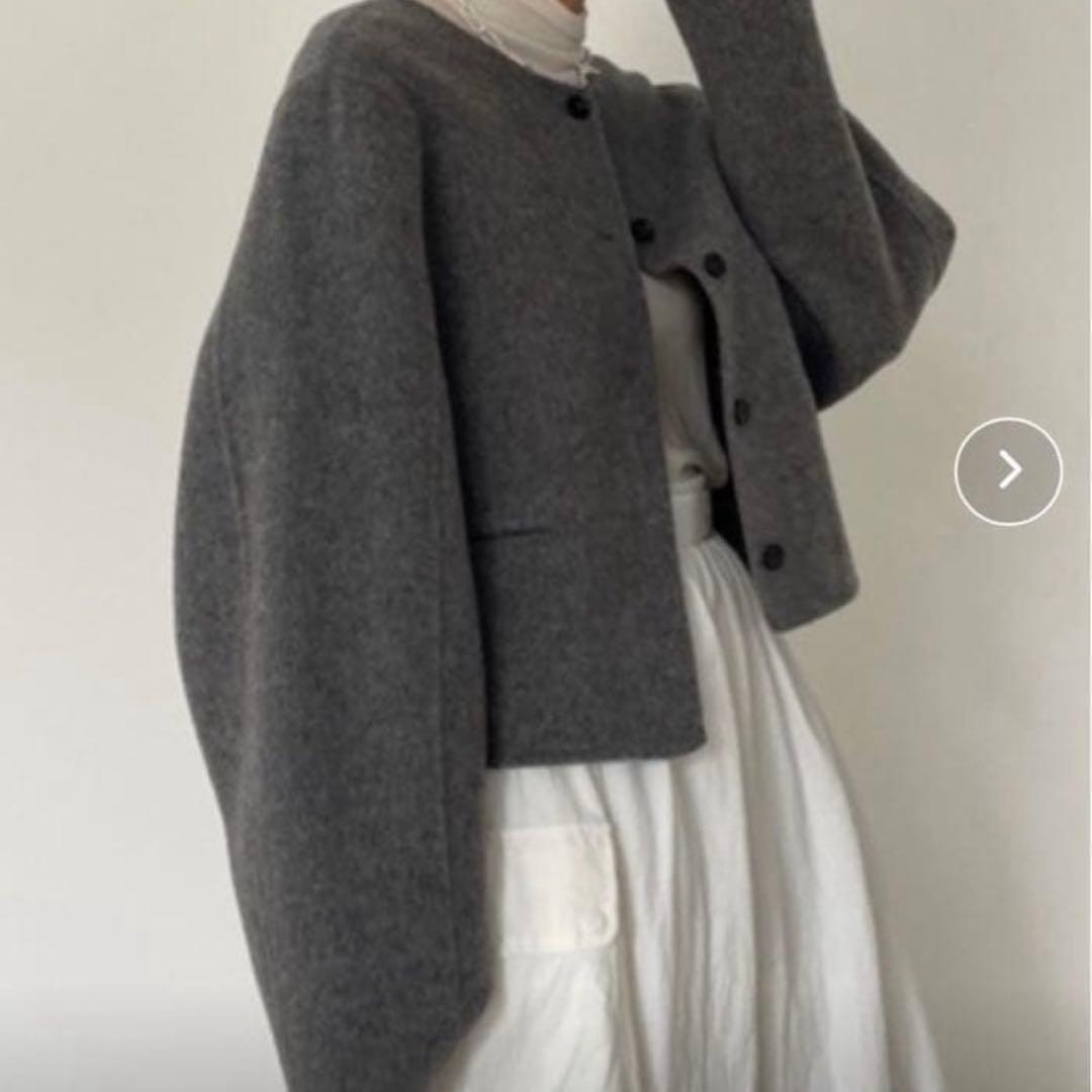 Didot.showroom 【HAND MADE】ノーカラーウールジャケット