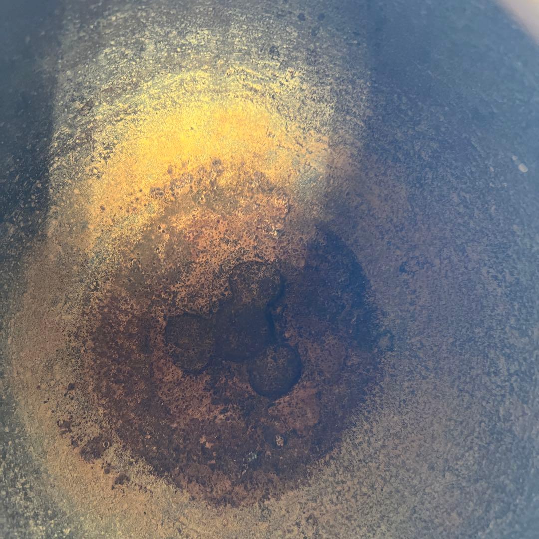 釜師根来茂昌　阿弥陀堂釜　共箱　最大幅約23㎝/2803g 東Y7-1209②