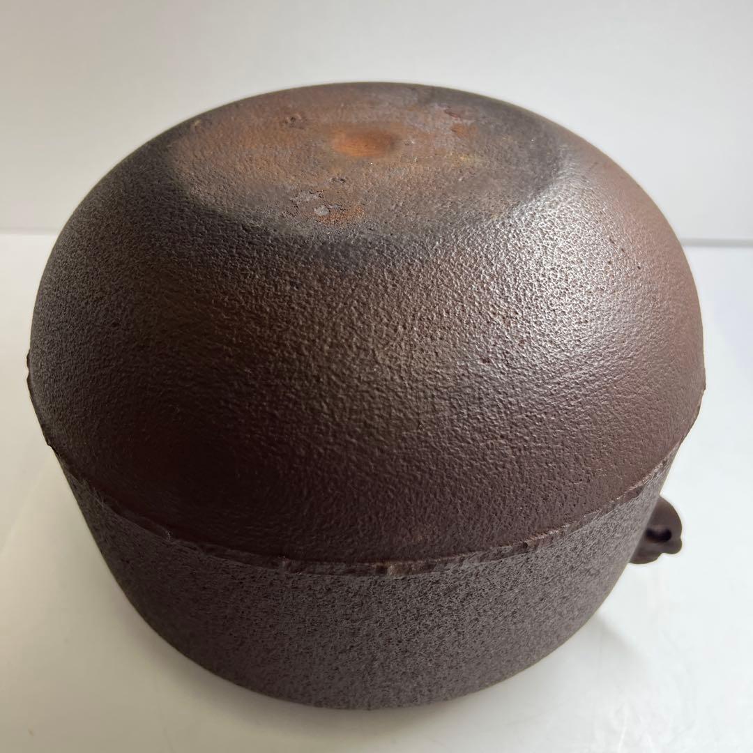 釜師根来茂昌　阿弥陀堂釜　共箱　最大幅約23㎝/2803g 東Y7-1209②