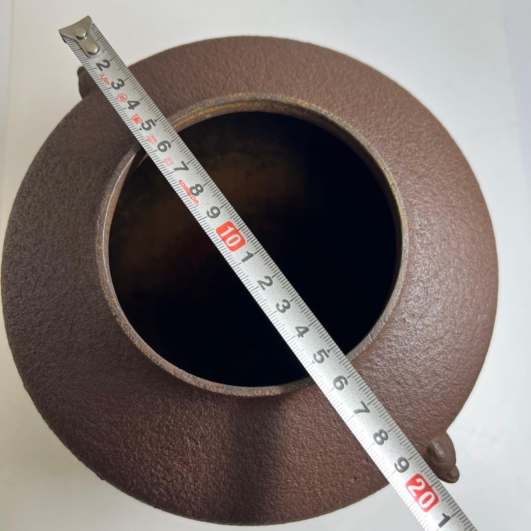 釜師根来茂昌　阿弥陀堂釜　共箱　最大幅約23㎝/2803g 東Y7-1209②