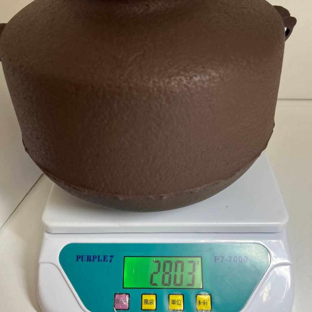 釜師根来茂昌　阿弥陀堂釜　共箱　最大幅約23㎝/2803g 東Y7-1209②