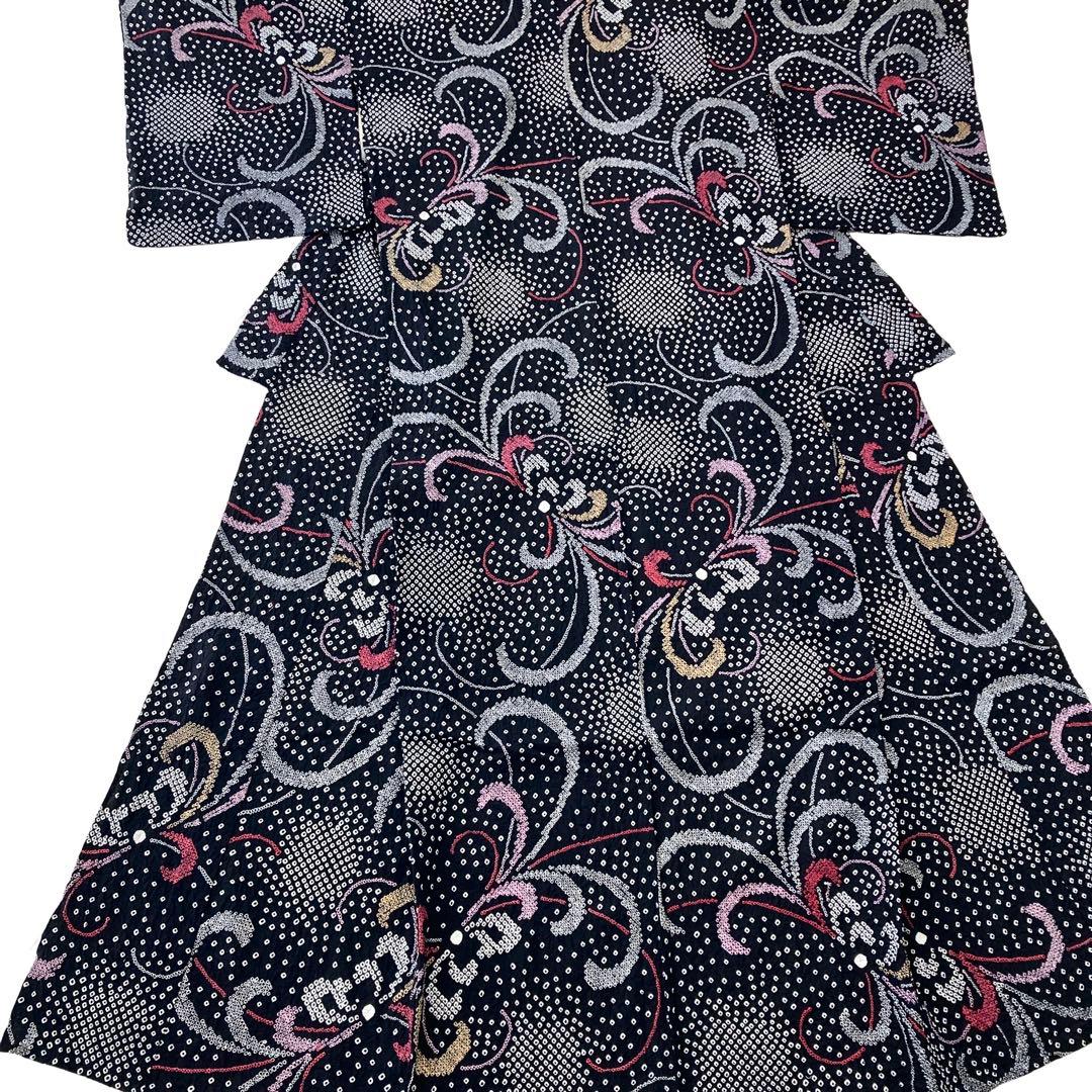 ™️34 身丈163 絞り染め　有松絞り　絞り浴衣　浴衣