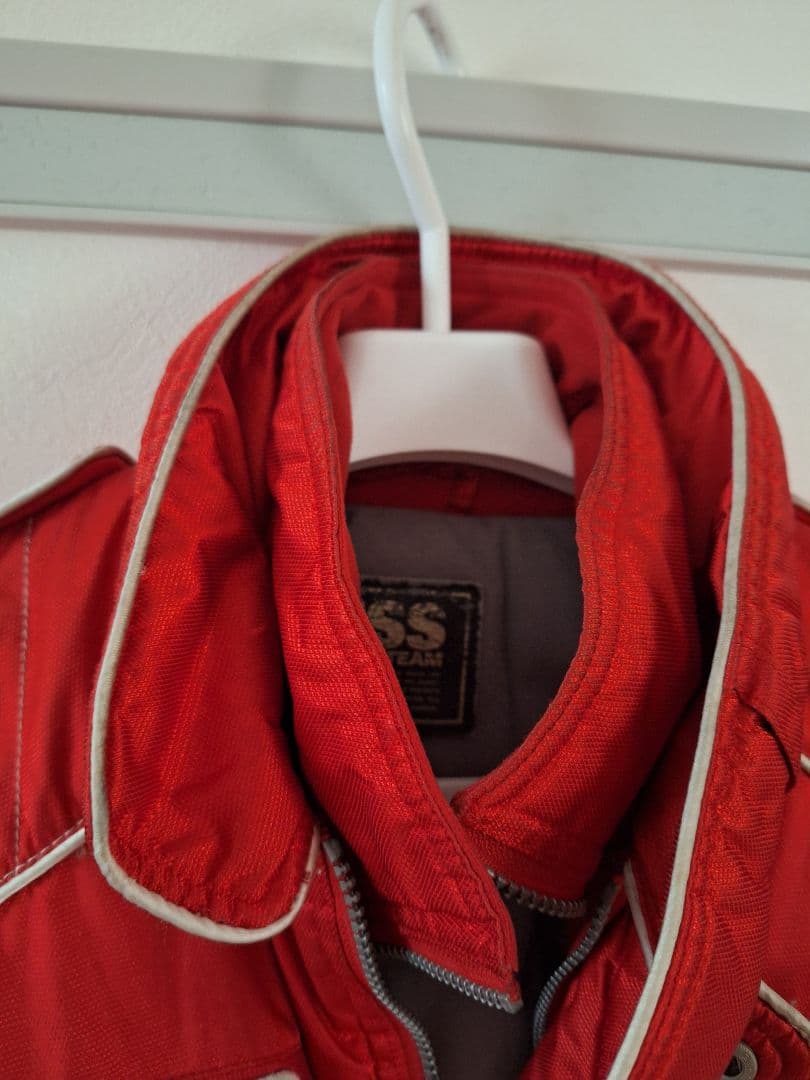 ヴィンテージ KISS RACING バイクジャケット レッドカラー