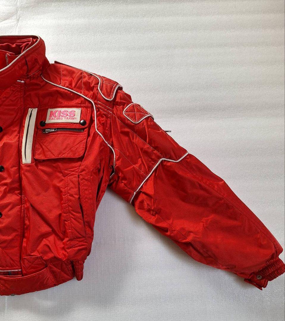 ヴィンテージ KISS RACING バイクジャケット レッドカラー