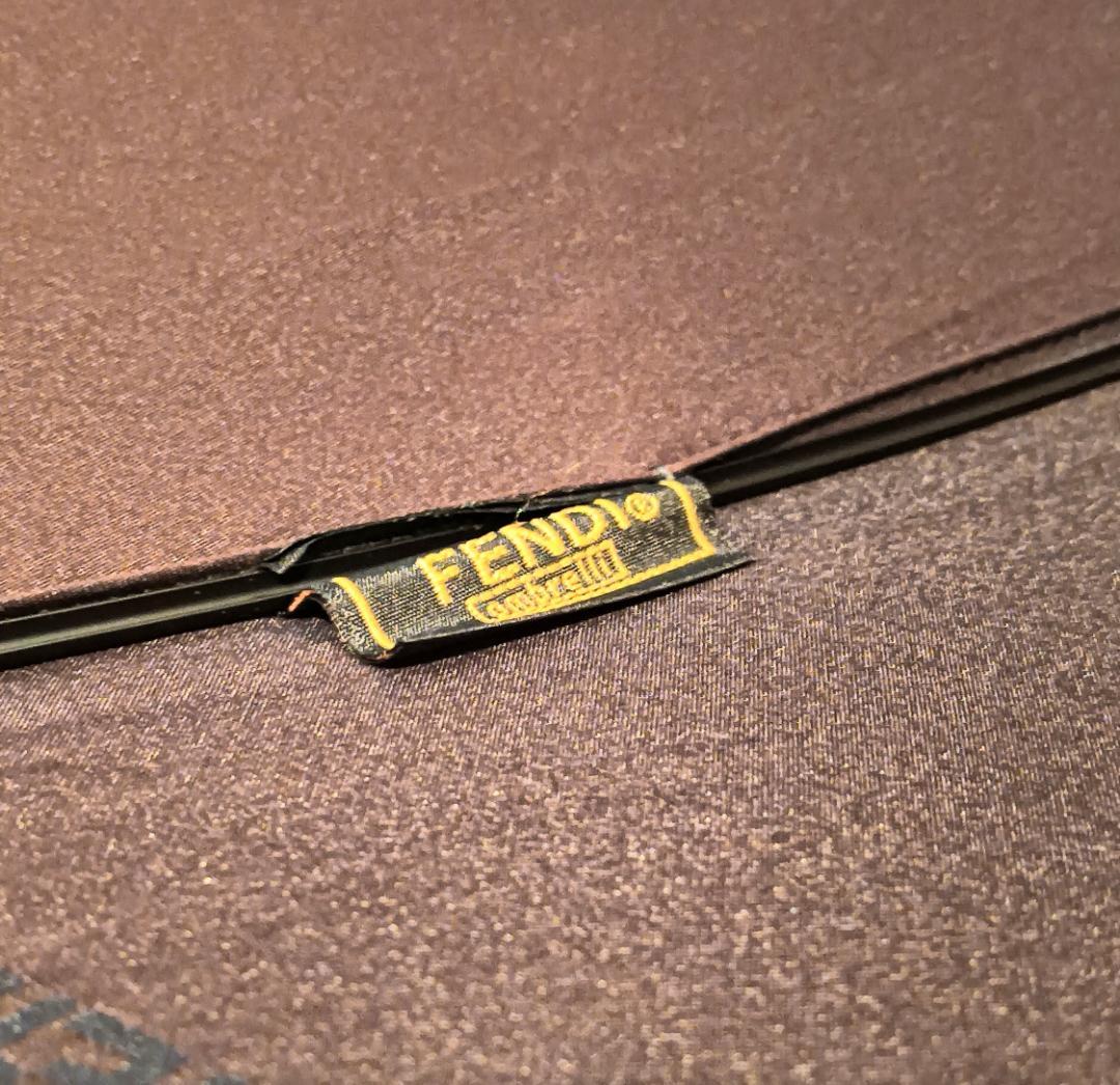 【未使用】FENDI 長傘 ombrelli ズッカ柄 ムーンバット ネイビー