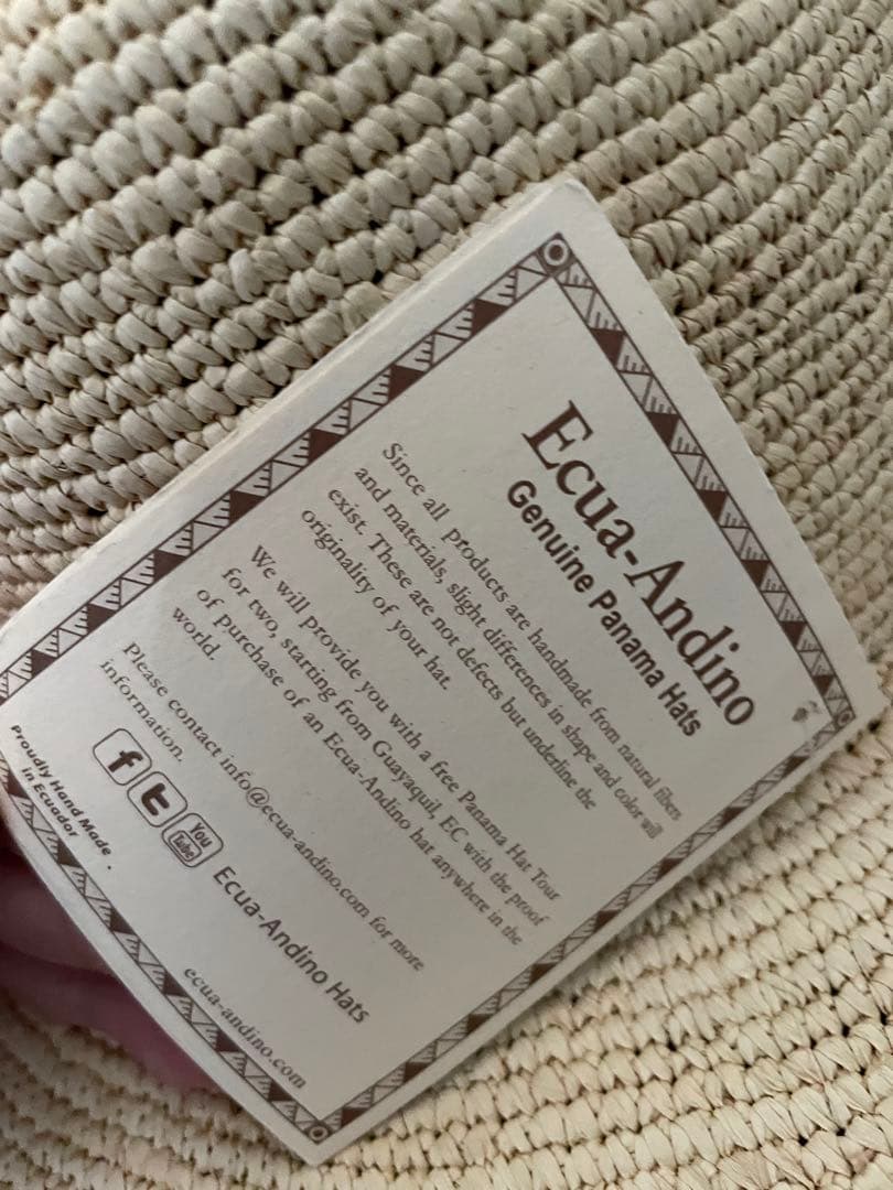 Ecua-Andino パナマハット XLサイズ ナチュラル