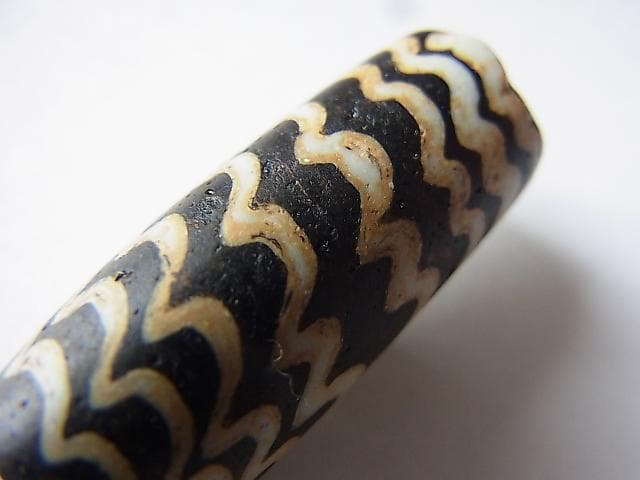 ★C0401★古代 (17) ガラスビーズ とんぼ玉 難あり イスラム 大粒管