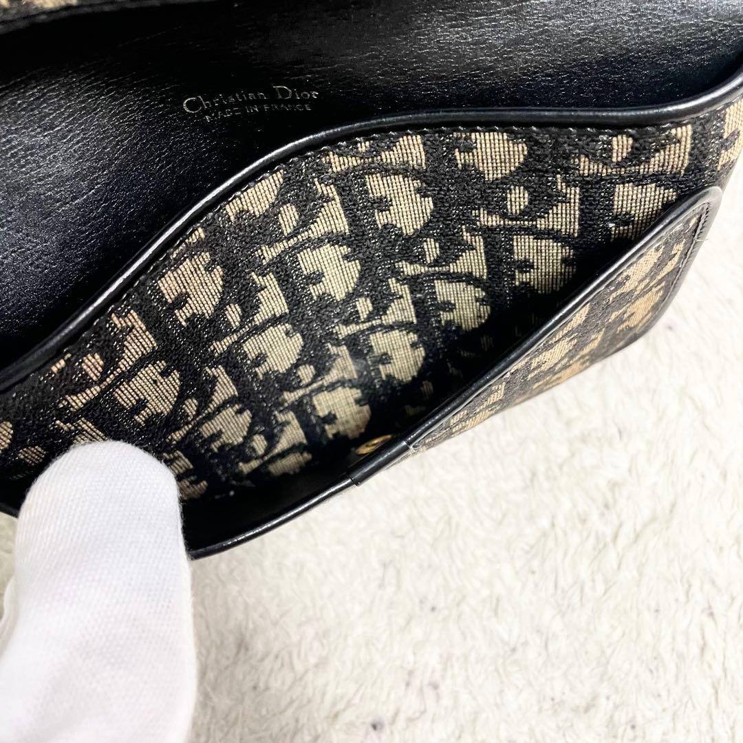 クリスチャンディオール CD金具 トロッター 総柄 キャンバス クラッチバッグ
