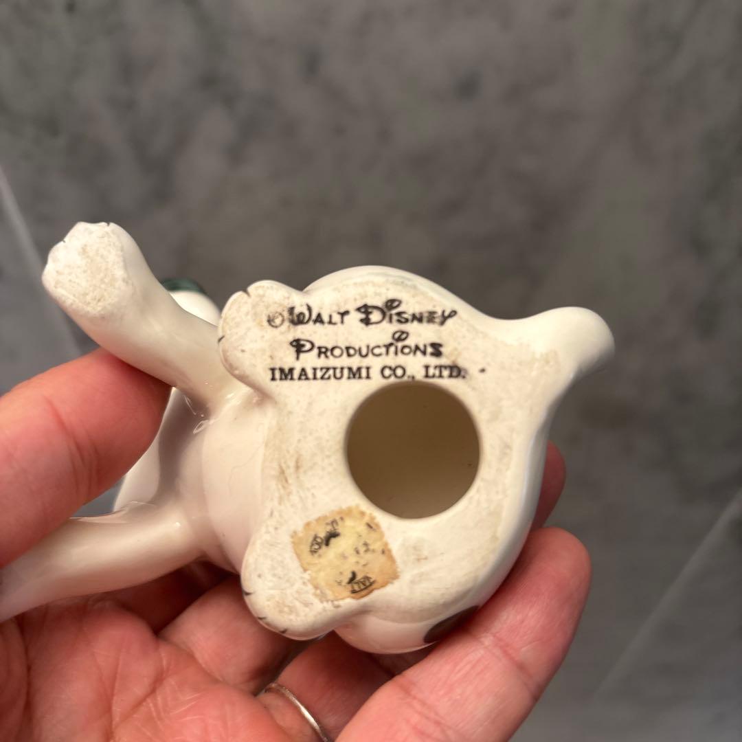 90年代ビンテージ　手描きの瞳が美しい101匹わんちゃんの陶器オブジェ