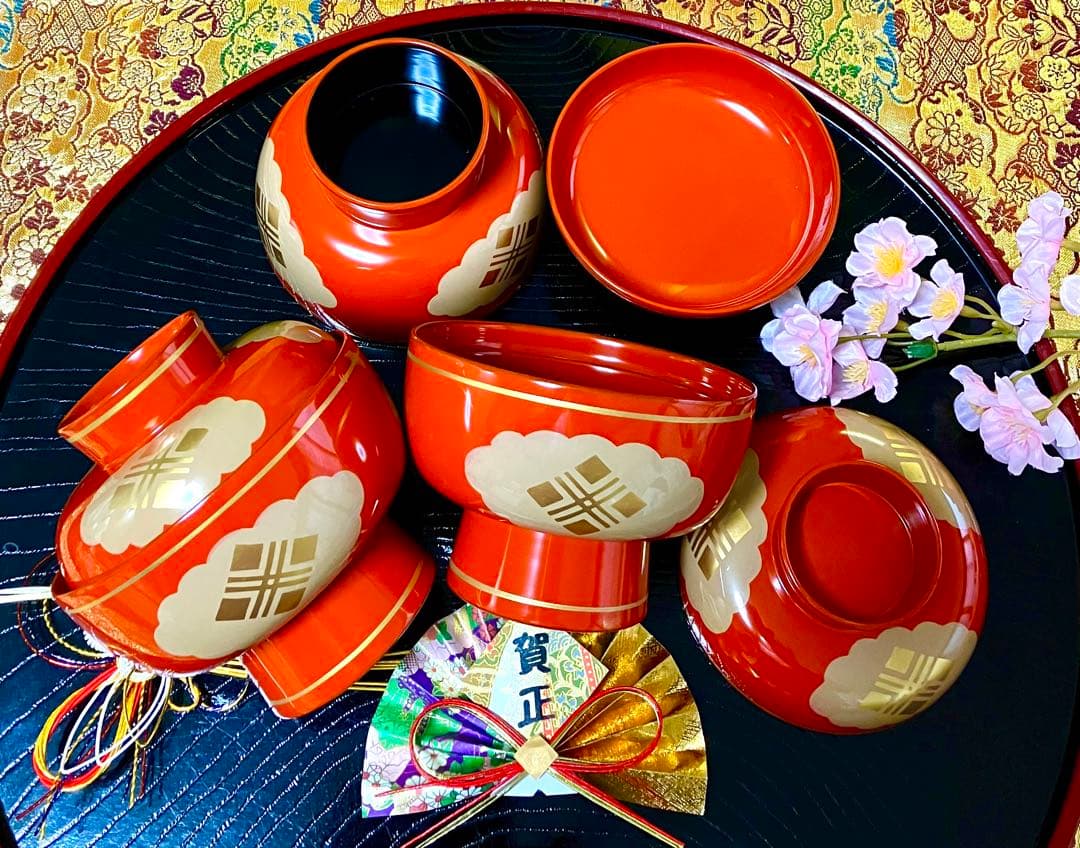 お正月　三名様用　１２点セット 美濃焼　翔山窯　羽子板皿 有田焼　吾山窯　中鉢