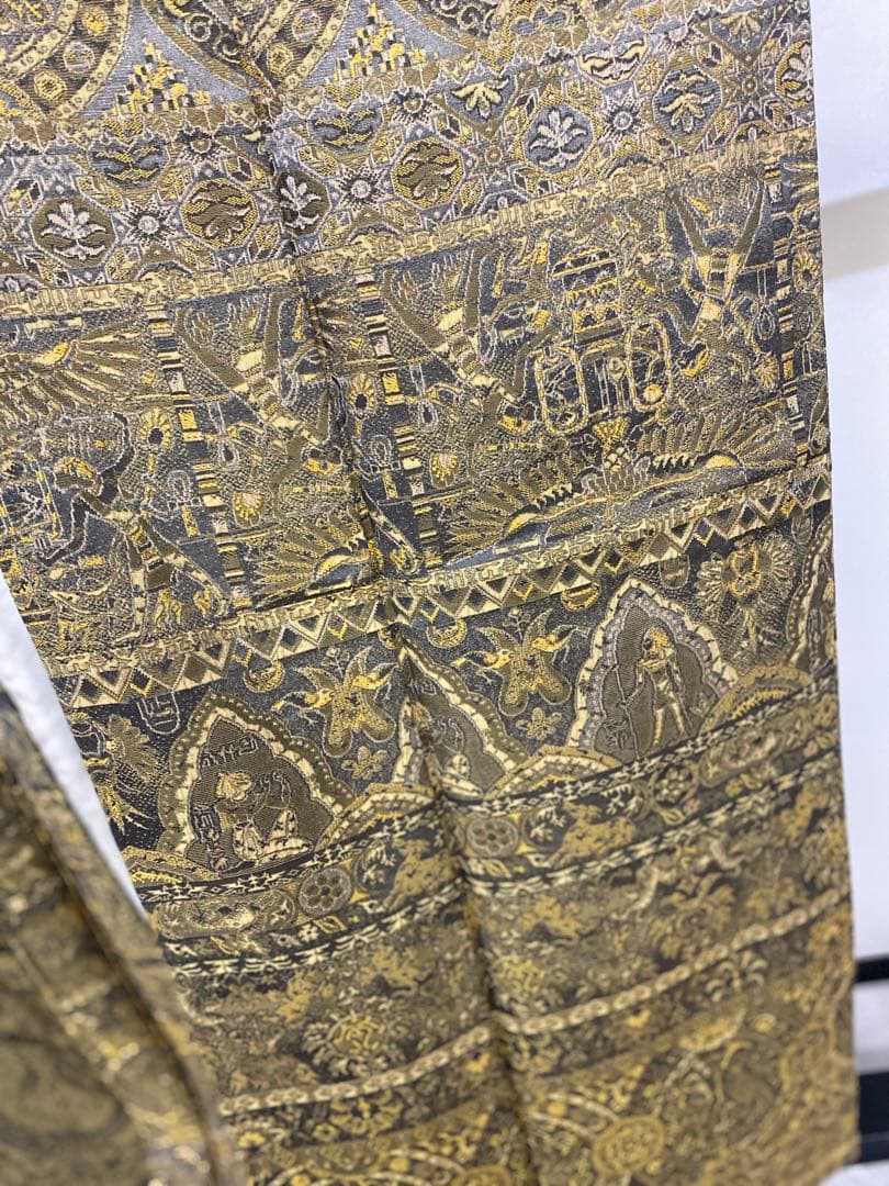 よ*し様 M3.2 前田仁仙作家　落款あり　パールトーン　お召訪問着　一方付け