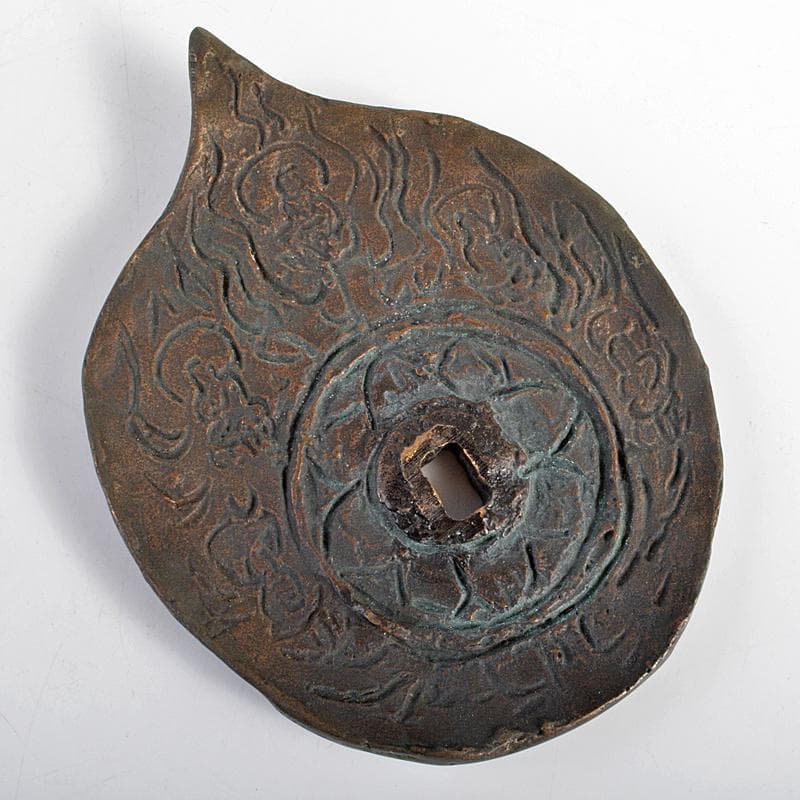 仏教美術　澤田政廣　古銅　観音菩薩像　仏像　置物　高さ約28cm　M　R5543