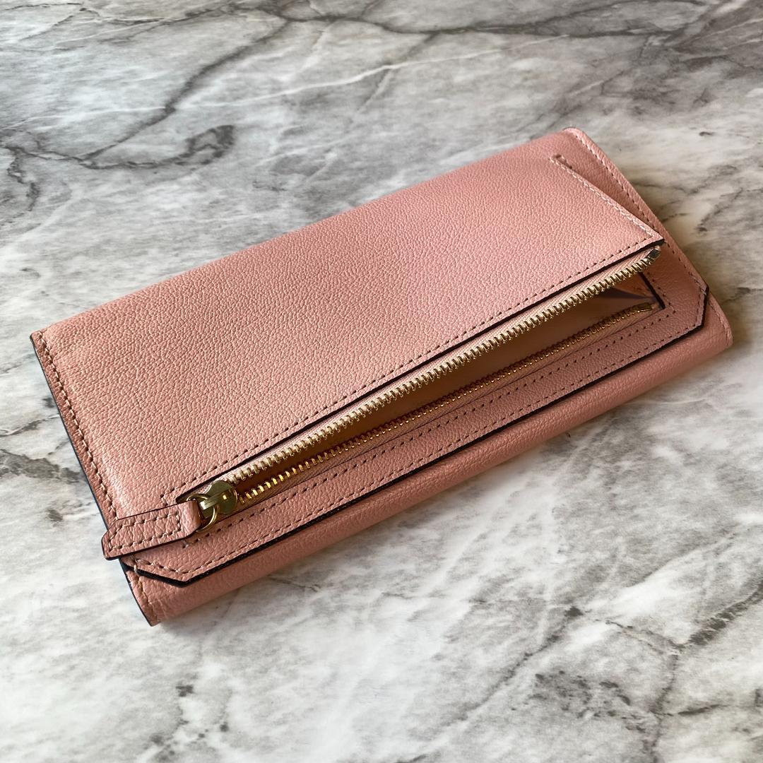 【新品 定価3.7万円】ラルコバレーノ 長財布 薄マチ レザー ピンク　2453