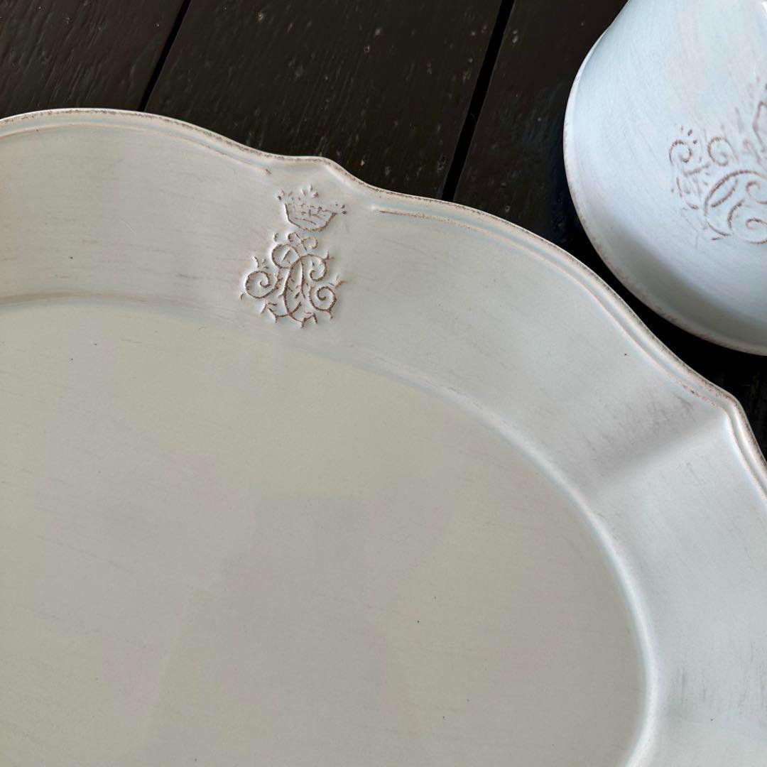 値下メゾンドファミーユ　ヴィルジニアカーサ　ティーポット 大皿 オーバルプレート