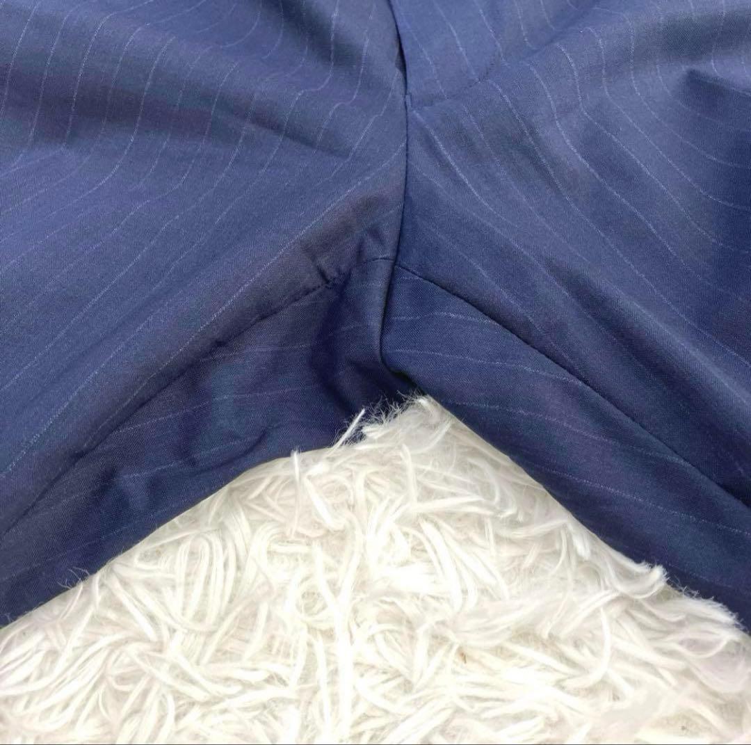 グリーンレーベルリラクシング　スーツ　チョークストライプ　ネイビー　3ピース