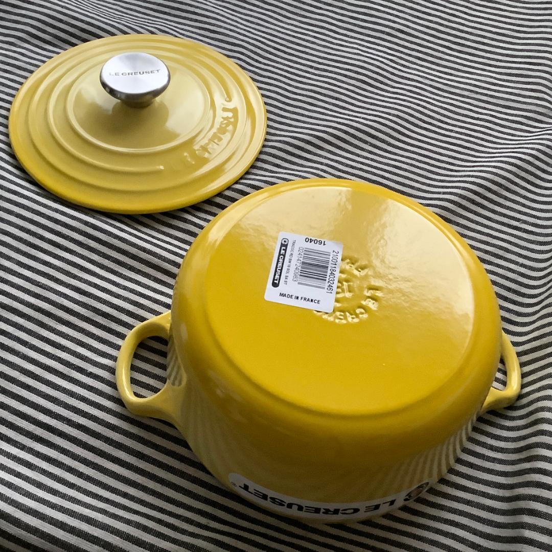 【ルクルーゼジャポン正規品】ココットフルール20＆ココットロンド18 ソレイユ色