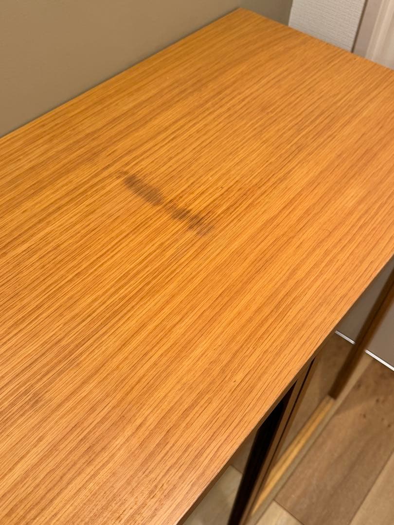 無印良品　オークガラスキャビネット　食器棚