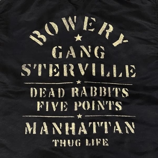 良品 GANGSTERVILLE バックプリントナイロンジャケット ブラックXL