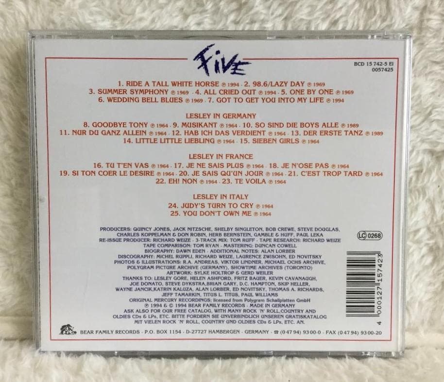 洋楽 Lesley Gore - It's My Party (5-CD)