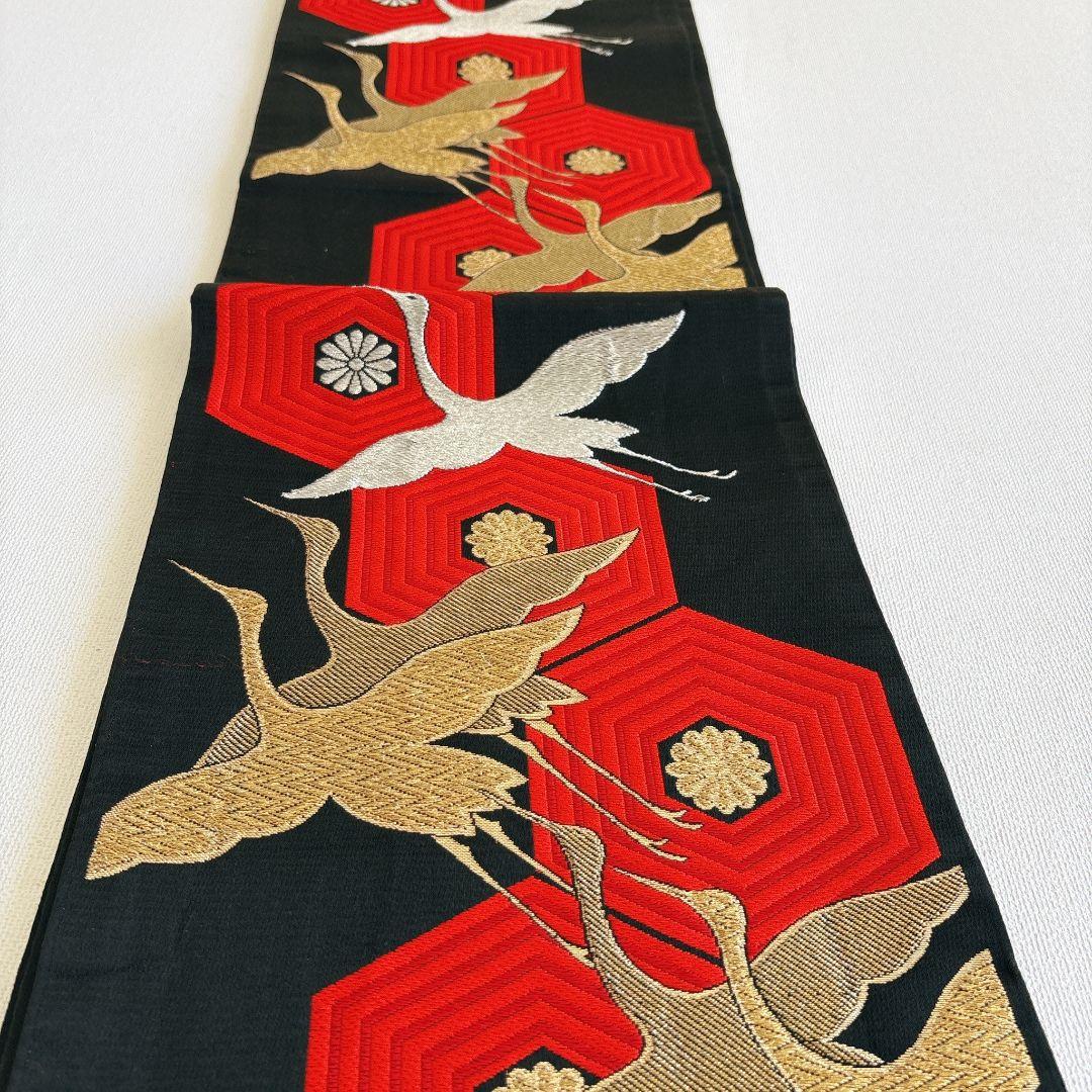 七五三７歳女の子　セット　着物　サーモンピンク　鶴　52338