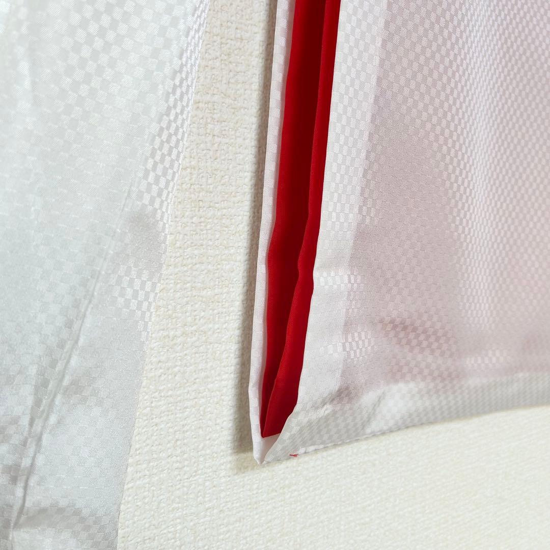 着物　お宮参り　産着　祝着　花車　蝶　四季草花　女の子　襦袢付き　クリーニング済