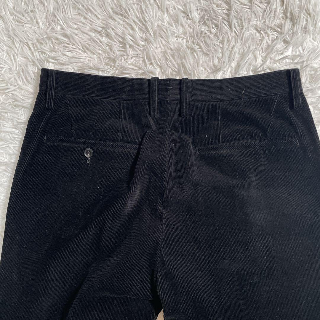 ナノユニバース　ダメリーノ コーデュロイ　スーツ　セットアップ　ブラック　L