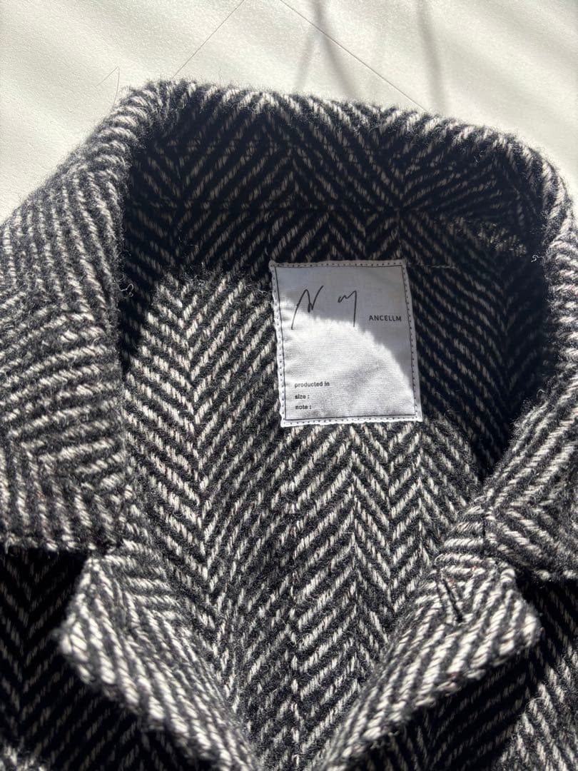 ジャケット・アウター ANCELLM DAMAGE WOOL HERRINGBONE COVERALL