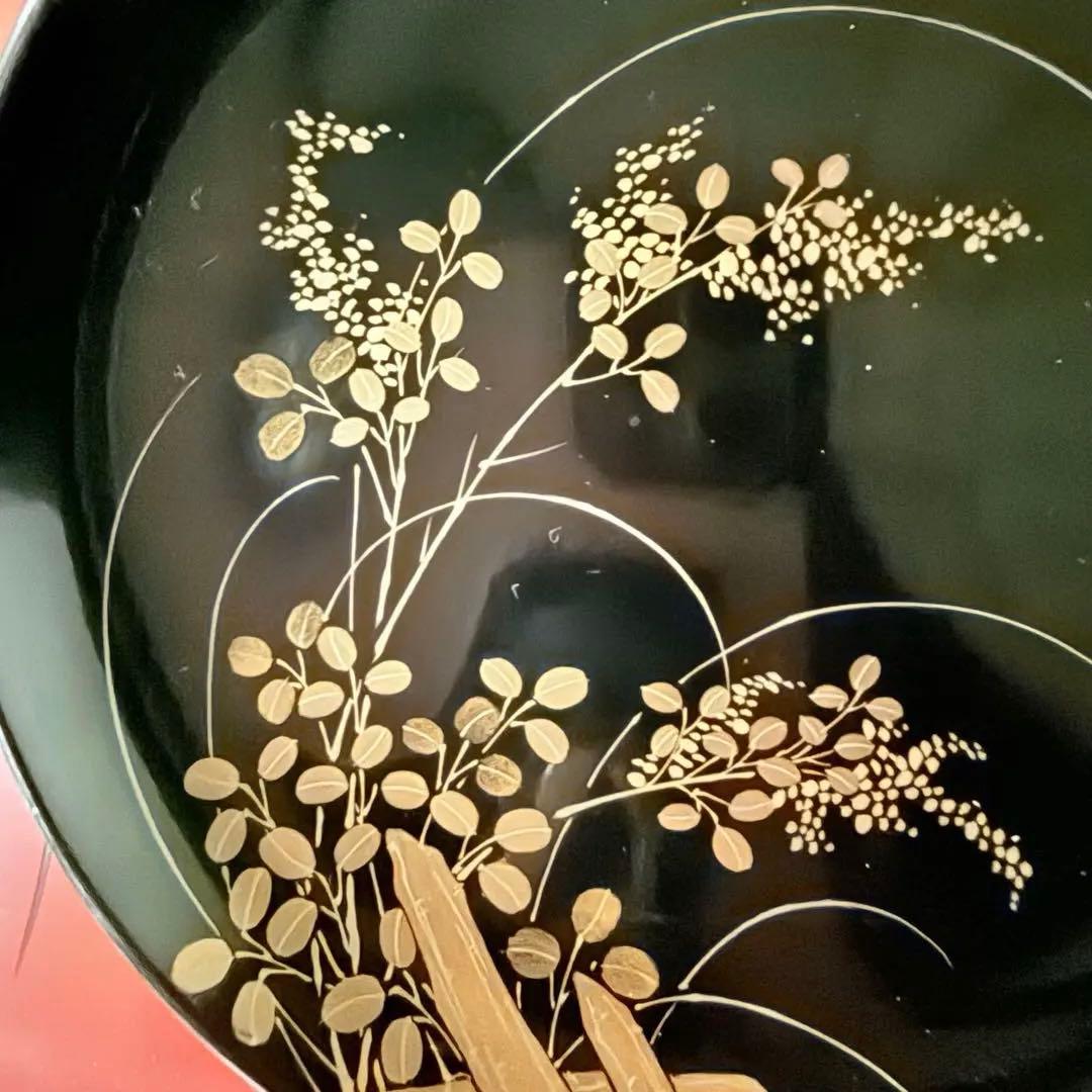 新春特別価格 ‼️茶人の心JAPAN蒔絵貴人の風雅な『四季の花』絵替木皿20客桐箱