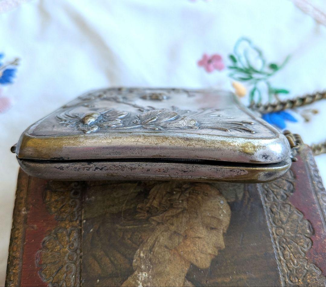 ビクトリア朝 アールヌーヴォー シルバー カラーケース 英国アンティーク