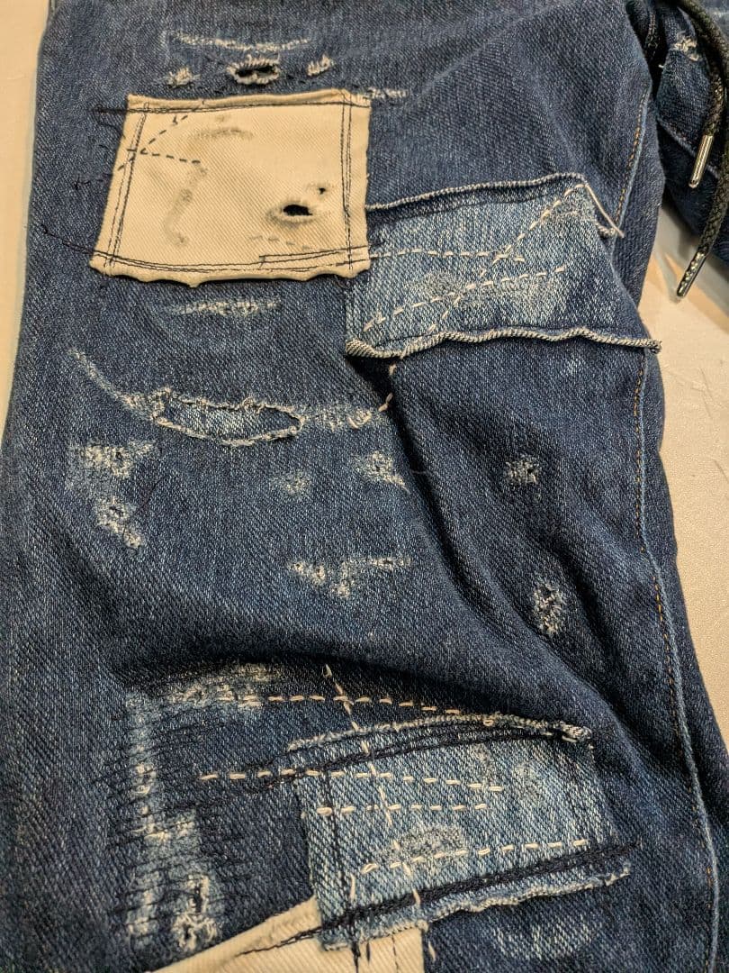 RESOND CLOTHING リサウンドクロージング　クラッシュ　ジーンズ　M