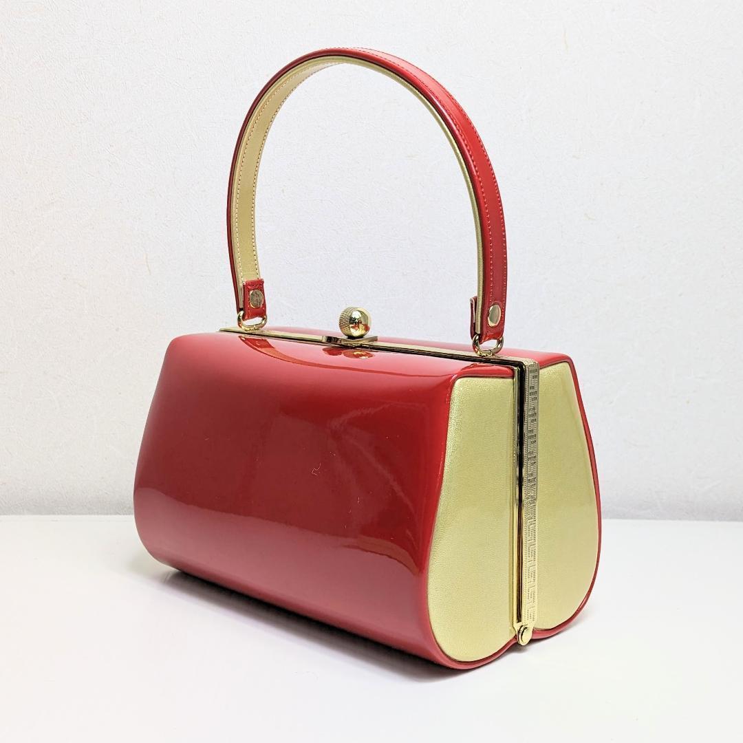 和装 草履 バッグ セット エナメル 赤 金 ゴールド フリーサイズ w56-1