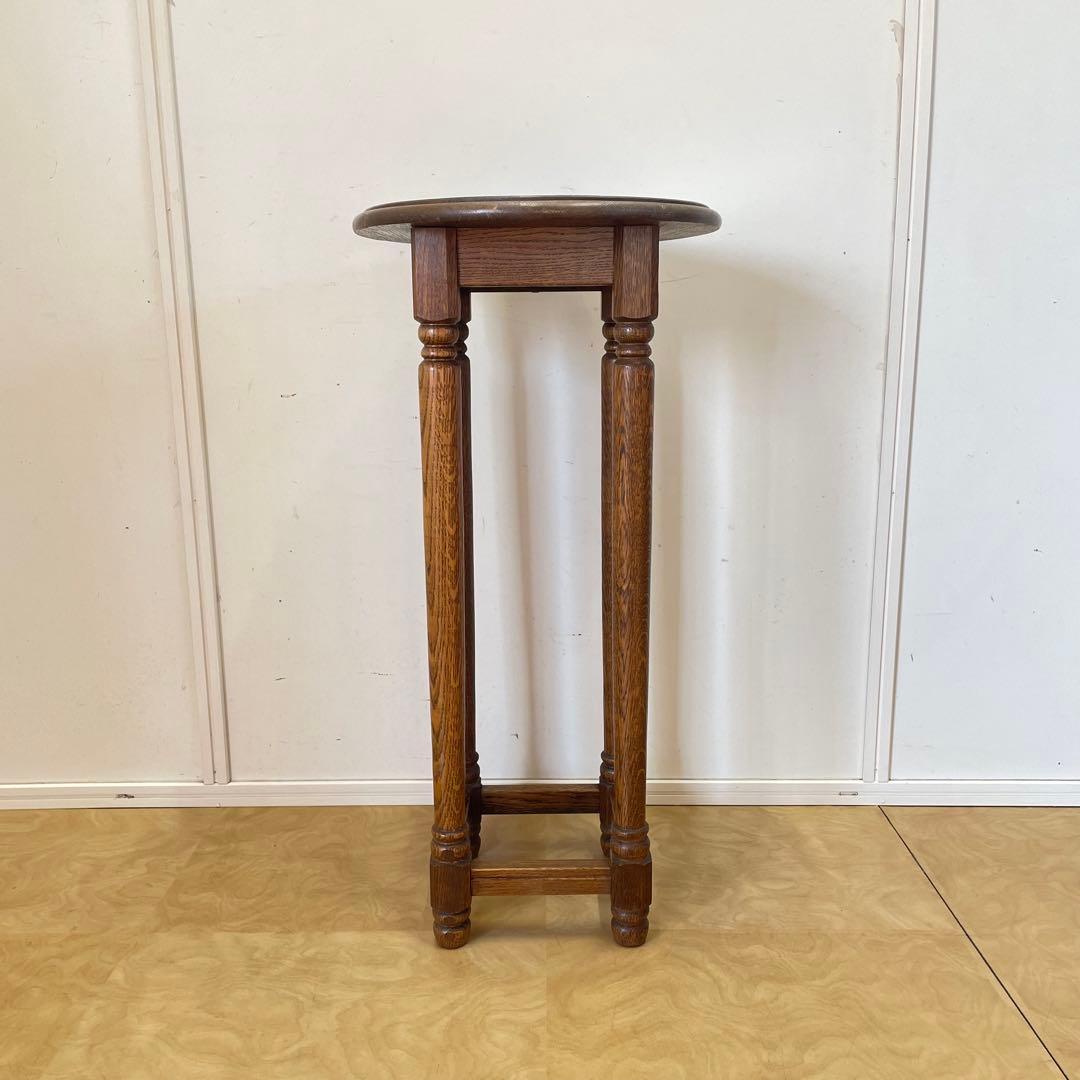 オーク材 フラワースタンド 花台 サイドテーブル コンソール アンティーク