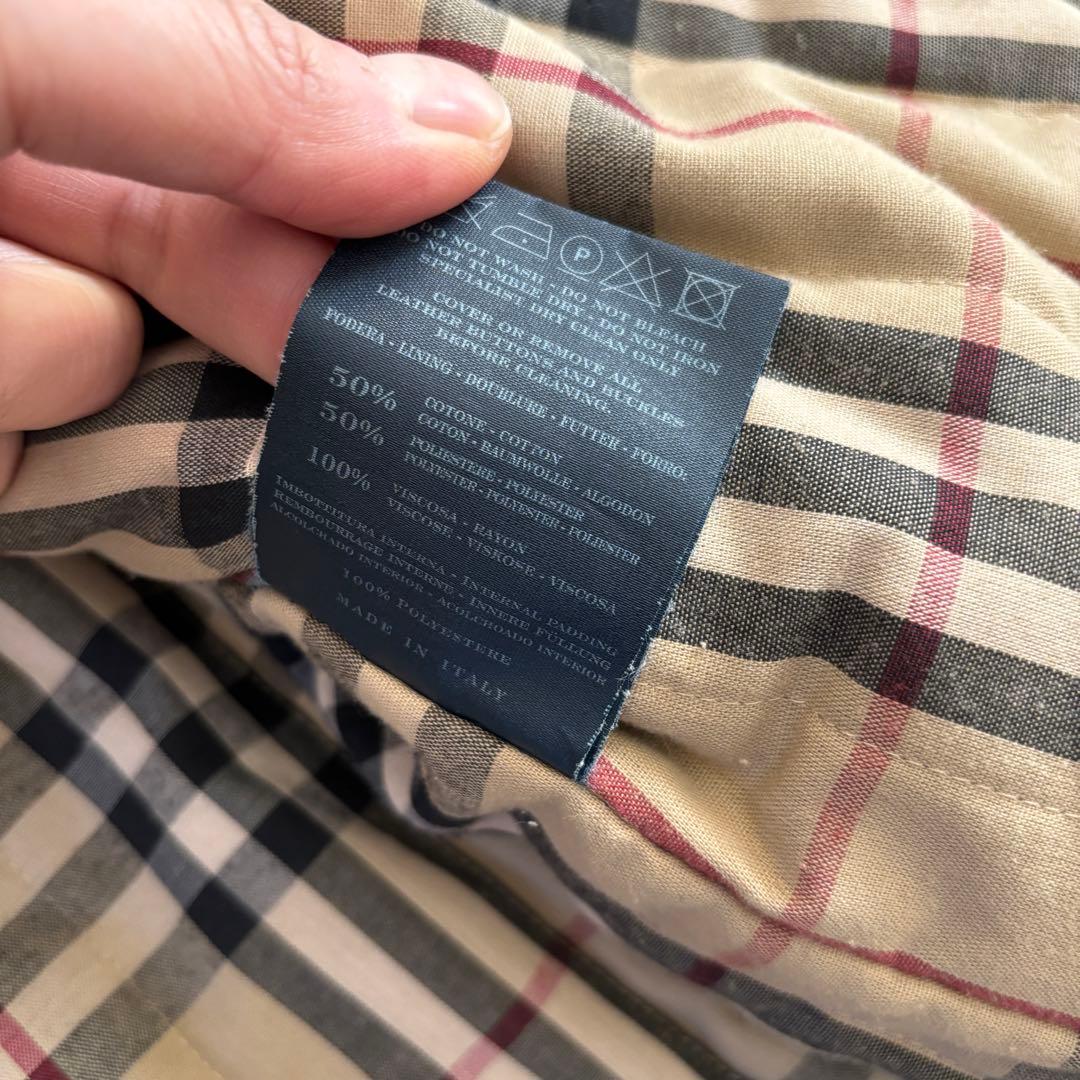 美品 BURBERRY LONDON イタリア製 レザー ダッフルコー