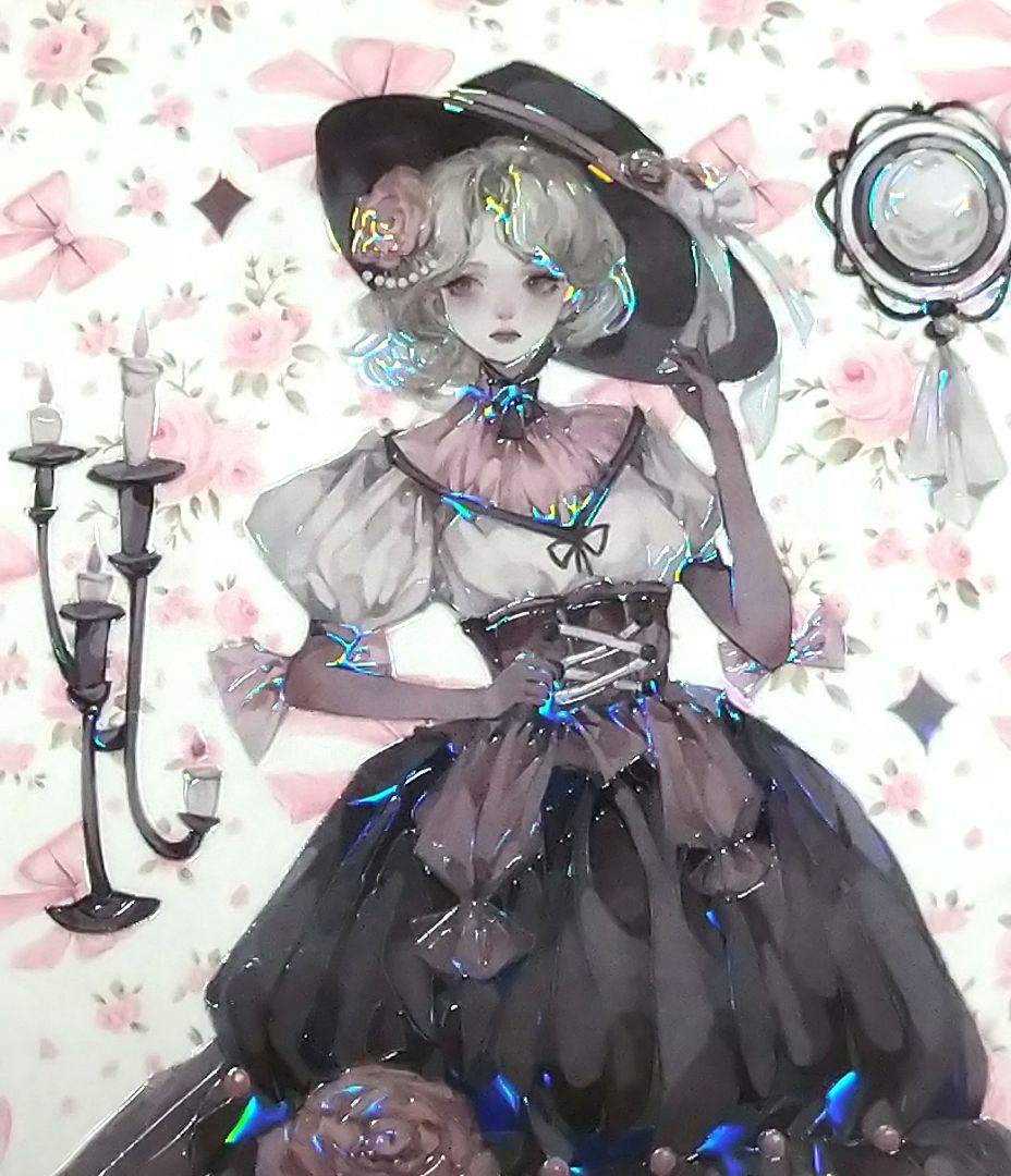 J1090＃暗夜莉莉丝(贝壳光)一木一横切り売り海外人物マステ女の子